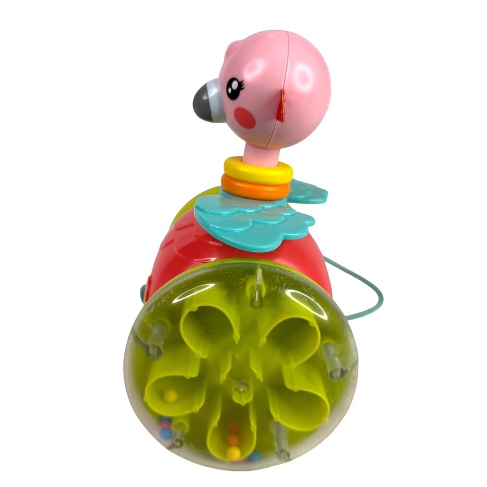 Fisher Price Paradise Pals Pull Along Flamingo Toddler Toy Bead Filled Wheels - Picture 8 of 10